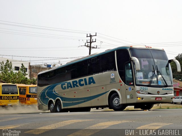 Viação Garcia 7551 na cidade de Imbaú, Paraná, Brasil, por Lucas Gabriel. ID da foto: 1303862.