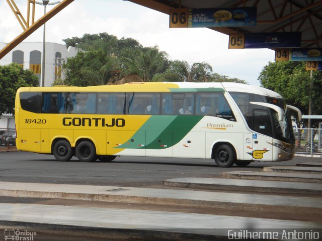 Empresa Gontijo de Transportes 18420 na cidade de Uberaba, Minas Gerais, Brasil, por Guilherme Antonio. Número da foto: #1304814.
