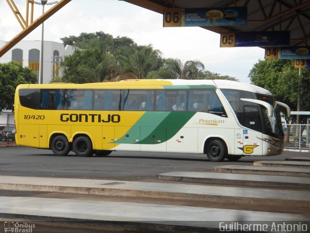 Empresa Gontijo de Transportes 18420 na cidade de Uberaba, Minas Gerais, Brasil, por Guilherme Antonio. ID da foto: 1304814.