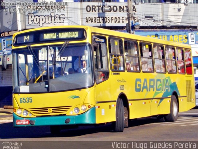 Viação Garcia 6535 na cidade de Maringá, Paraná, Brasil, por Victor Hugo Guedes Pereira. Número da foto: #1305969.