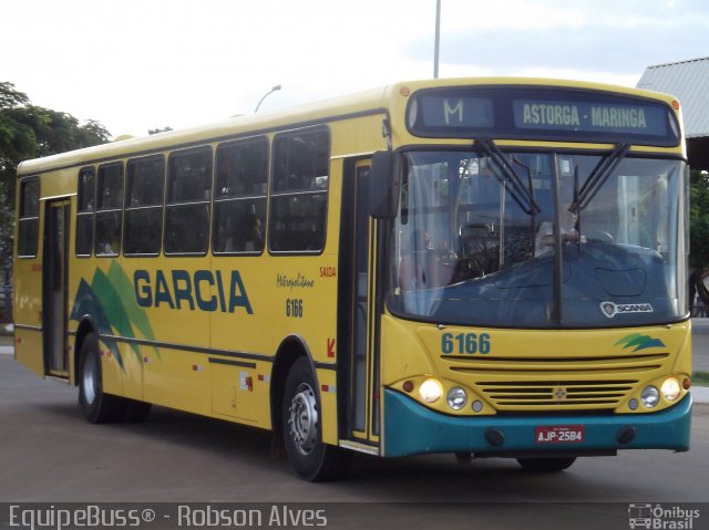 Viação Garcia 6166 na cidade de Maringá, Paraná, Brasil, por Robson Alves. Número da foto: #1306226.