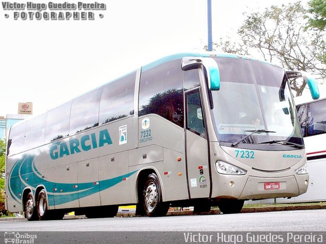 Viação Garcia 7232 na cidade de Curitiba, Paraná, Brasil, por Victor Hugo Guedes Pereira. ID da foto: 1307829.