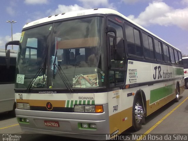 JR Turismo 740 na cidade de Aparecida, São Paulo, Brasil, por Matheus Mota Rosa da Silva. Número da foto: #1309969.