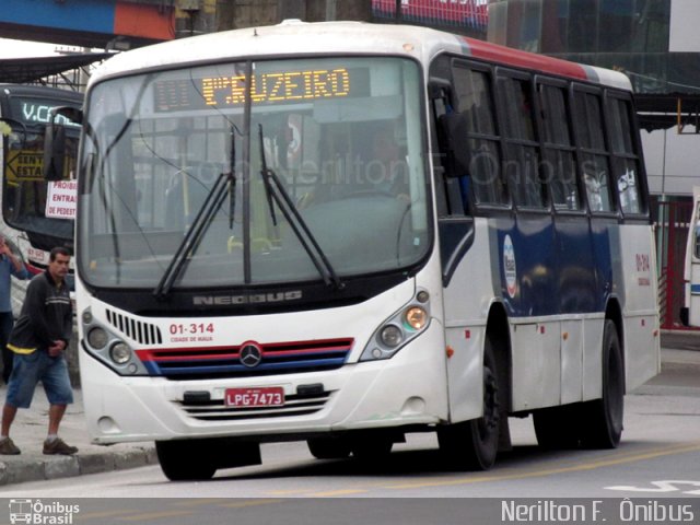 Viação Cidade de Mauá 01-314 na cidade de Mauá, São Paulo, Brasil, por Nerilton F.  ônibus. Número da foto: #1310768.