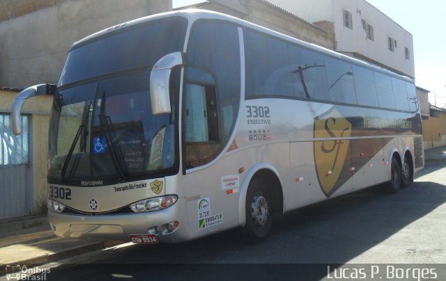 Transrápido São Francisco 3302 na cidade de Araxá, Minas Gerais, Brasil, por Lucas Borges . Número da foto: #1312810.