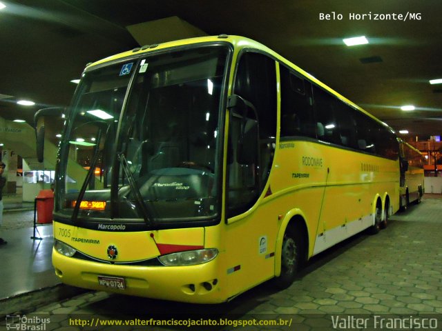 Viação Itapemirim 7005 na cidade de Belo Horizonte, Minas Gerais, Brasil, por Valter Francisco. Número da foto: #1313517.