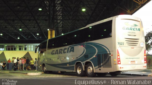 Viação Garcia 7522 na cidade de Bauru, São Paulo, Brasil, por Renan Watanabe. Número da foto: #1315214.
