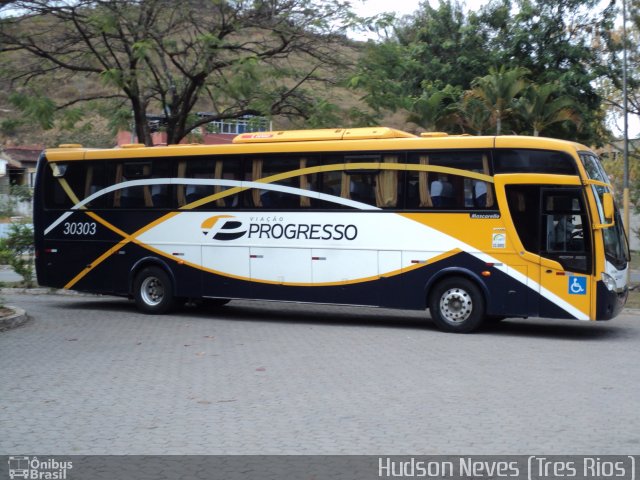 Viação Progresso 30303 na cidade de Três Rios, Rio de Janeiro, Brasil, por Hudson Neves. Número da foto: #1315806.