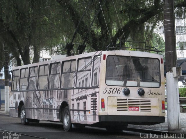 Viação Piracicabana Santos 5306 na cidade de Santos, São Paulo, Brasil, por Carlos Eduardo. ID da foto: 1261023.