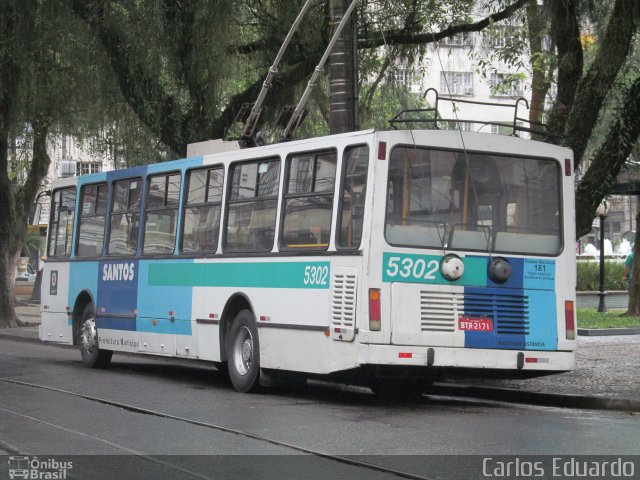 Viação Piracicabana Santos 5302 na cidade de Santos, São Paulo, Brasil, por Carlos Eduardo. Número da foto: #1261020.