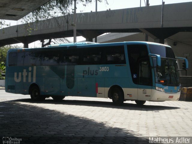 UTIL - União Transporte Interestadual de Luxo 3803 na cidade de Belo Horizonte, Minas Gerais, Brasil, por Matheus Adler. Número da foto: #1261480.