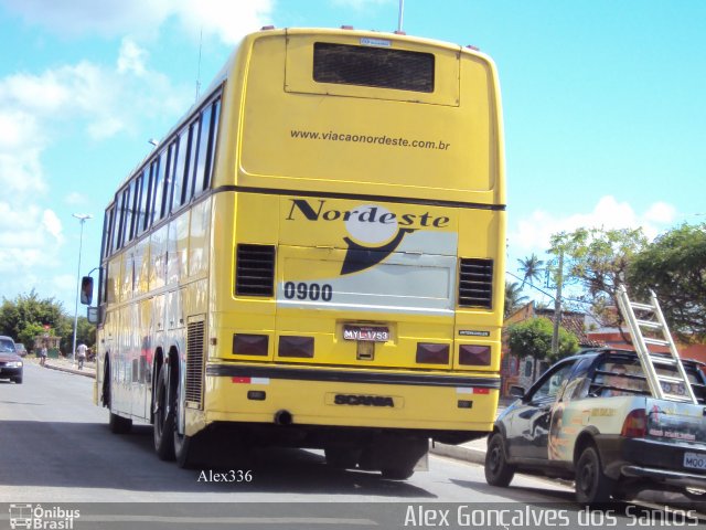 Viação Nordeste 0900 na cidade de Sapé, Paraíba, Brasil, por Alex Gonçalves dos Santos. ID da foto: 1263423.