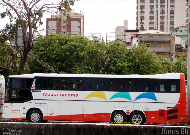 Transpimentas Turismo 870 na cidade de Belo Horizonte, Minas Gerais, Brasil, por Jones Bh. ID da foto: 1263541.