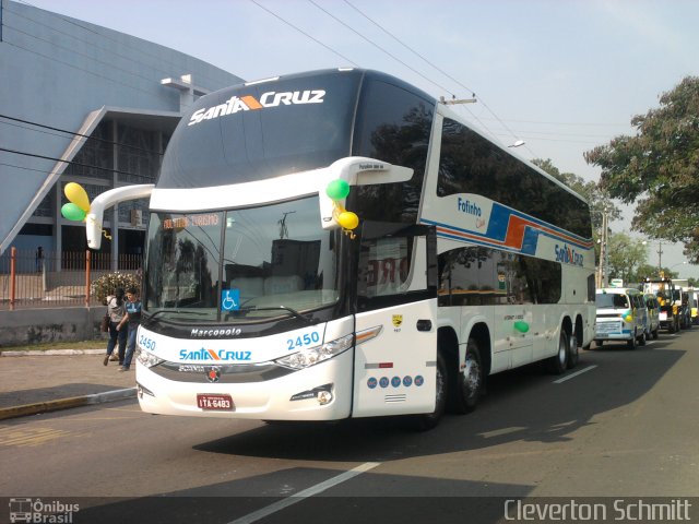 VUSC - Viação União Santa Cruz 2450 na cidade de Santa Maria, Rio Grande do Sul, Brasil, por Cleverton Schmitt. Número da foto: #1266250.